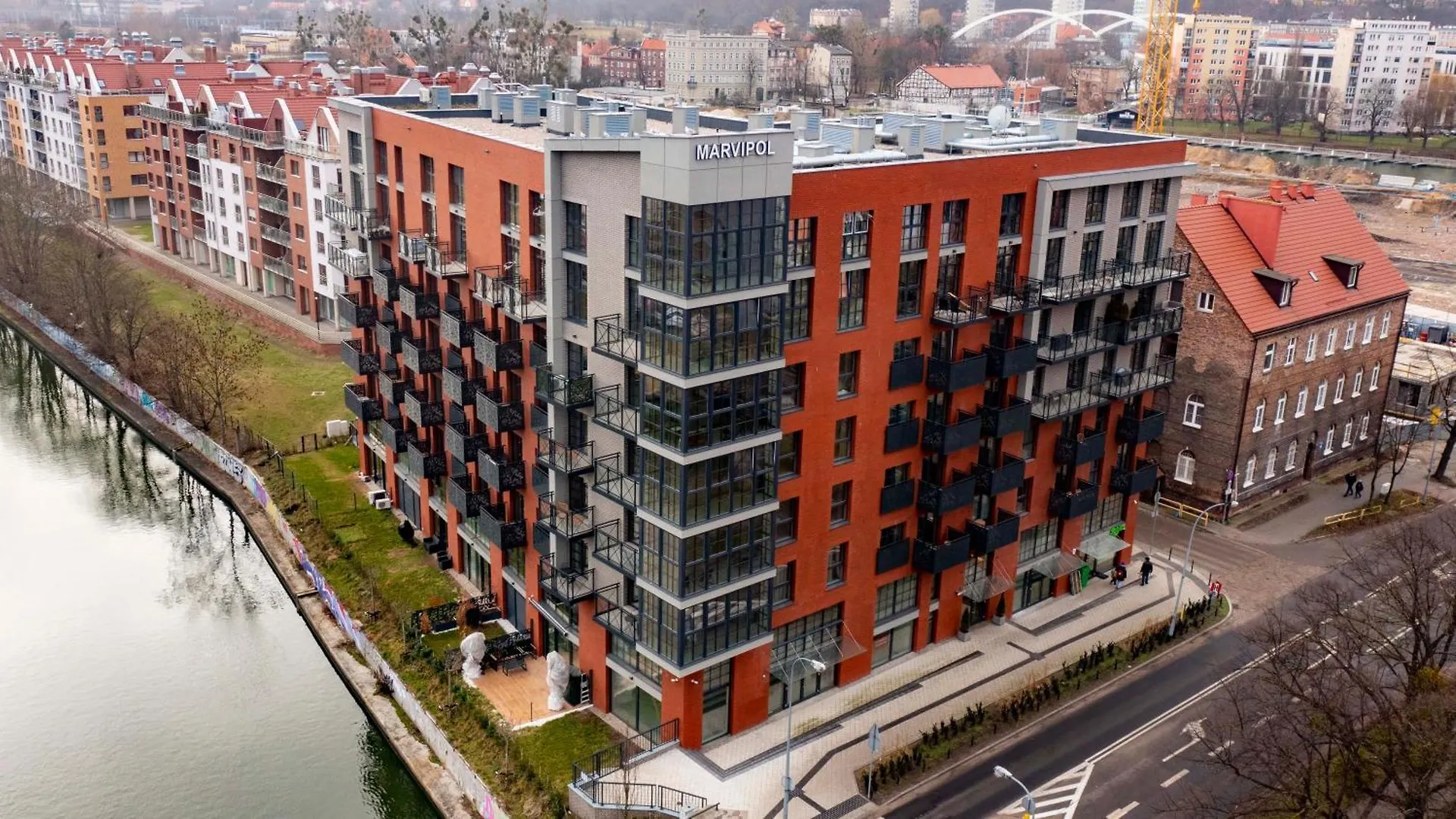 River View Downtown Apartment With Balcony Gdańsk Polska